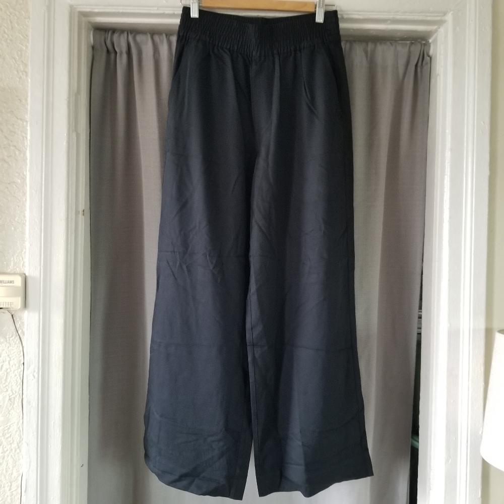Madewell Wide Leg Pants in Navy